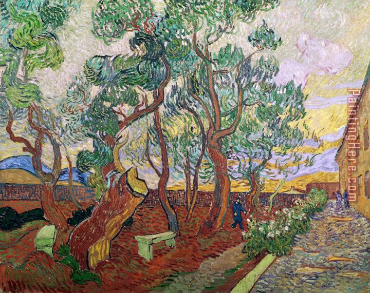Vincent van Gogh The Garden Of St Pauls Hospital At St. Remy